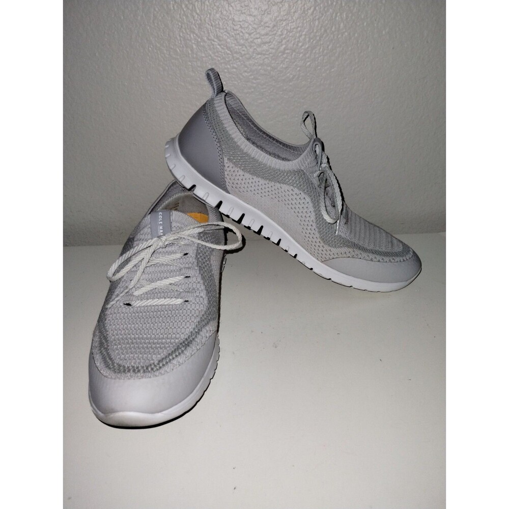 Cole Haan Zerogrand 7.5 B Women Light Gray Lace Up Tennis Shoe Zerogrand EUC